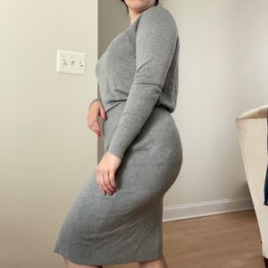 NWT Grey Banana Republic Sweater Skirt Set